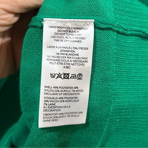 NWT Anthropologie Green Sleeveless Knit Polo Sweater Top Preppy Sporty Size S - Picture 8 of 8